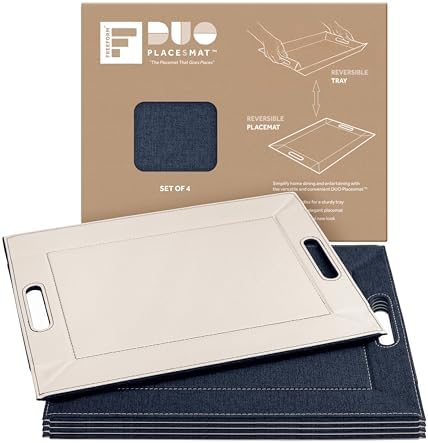 2-in-1 Serving Tray & Placemat | Faux Leather & Reversible by FREEFORM