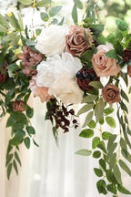 Ling's Moment 6.5FT Floral Garland, Wedding Arch Flowers, Dusty Rose - Image 3