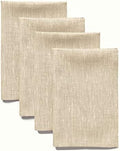 Solino Home 100% Linen Napkins Champagne Beige, Athena 20 x 20 in, Set of 4 by SolinoHome