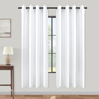KOUFALL White Blackout Curtains for Living Room 52 by 63 Inches Long by KOUFALL