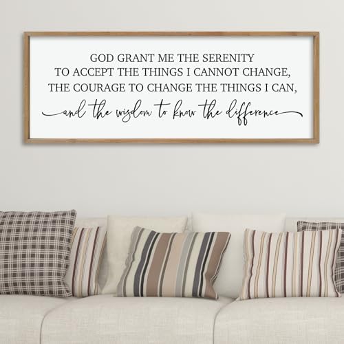 ZZJJHYWGQ Serenity Prayer, Bible Verse Wall Decor, 40''×15'', Wood - Image 3
