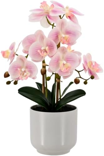 Fake Orchid-19”tall Artificial Indoor Potted Plant for Home Decor-Pink by Unknown