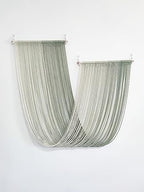 QULBUJ Dip Dye Large Macrame Wall Hanging Tie-Dye Yarn Tapestry Home Boho Wall Decor Ombre Art Headboard Bedroom Living Room 52" Wx34 L,Green - Image 4