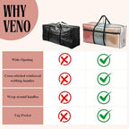 VENO Extra Large Moving Bags, Christmas Tree Storage, Clear, 2 Pack - Image 5