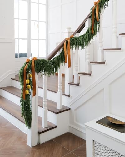 9ft Christmas Garland with Lights, Norfolk Pine Garland, Realistic - Image 2
