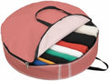 Peach Solid Round Storage Bag 36 Inch, Clothes Storage Container with Handles Heavy Duty Organizer for Comforter, Bedding & Holiday Wreaths by Unknown