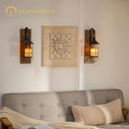 Wall Candle Sconce with Black Lantern, Set of 2 Farmhouse Decor - Image 3
