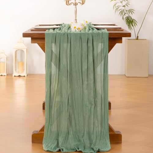 10 Pack Cheesecloth Table Runner Fall Boho Gauze Wedding Party Home Decor - Image 4