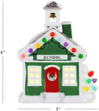Mr. Christmas Ceramic Village School LED Decoration, 6 Inch - Image 3