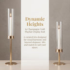 Gold Hurricane Candle Holders Set of 3, Tall Metal Windproof Glass Taper Candle Holder for Candelabra Centerpieces for Dining Table, Wedding, Party & Fireplace Mantel Decor - Image 6