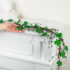 St. Patrick's Day Shamrock Pip Berry Garland - Irish Lucky Clovers and Berries Arrangement for Ireland Saint Paddy's Decorations (60 inches) - Image 4