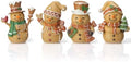 Thyle 4 Pcs Christmas Gingerbread Snowman Figurines Decorations by Thyle