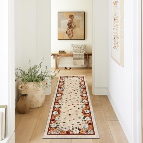 Artoid Mode Pumpkins Floral Corns Fall Runner Rug 2x6 Feet - Image 2