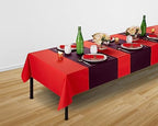 Disposable Table Runner for Dining Table, 16" 20-Pack Linen-Like Plum Paper Table Runners for Party, Wedding Or Event - Image 3