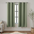 Dark Sage Green Blackout Curtains 63 Inch Length for Bedroom 2 Panels Set Grommet Room Darkening Insulated Thermal Drapes Window Treatment Curtain Panels for Living Room Boho Decor,42x63 In Long by KOUFALL