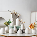 Tanvecle Small White Vases, Ceramic Bud Vase Set 11, Modern Home Decor by Tanvecle