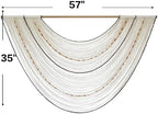 Macrame Wall Hanging Boho Wall Decor Beaded Fiber Art Handmade 57"W*35"L - Image 5