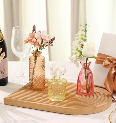 CUCUMI 38pcs Bud Vases for Centerpieces, Colorful Vintage Glass Vase Set - Image 4