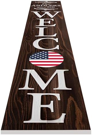 Personalized Welcome Sign for Front Door, Custom Welcome Sign for Porch Outdoor Welcome Home Decorations, 48"x8" PVC Sign (Design 7) - Image 4