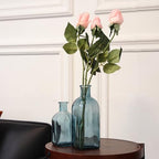 GMWD Glass Flower Vase Set of 6 Green Clear Bud Vases, 14.5 Oz 8 Oz Apothecary Bottle Vases Decorative for Centerpieces Home Decoration Wedding Reception Table Decor - Image 6