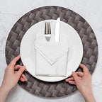 Restaurantware Round Brown Dark Placemat, 15 in, 6 Pack - Image 5