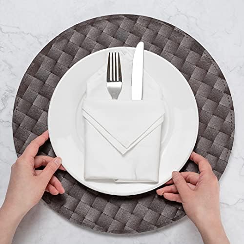 Restaurantware Round Brown Dark Placemat, 15 in, 6 Pack - Image 5