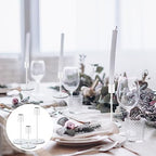 Sieral Candle Holders Bulk Taper Candlesticks Holders Set Modern Decorative Metal Candelabras for Wedding Anniversary Home Dinning Table Centerpiece Xmas Party Decor(Matte White,15 Pcs) - Image 6