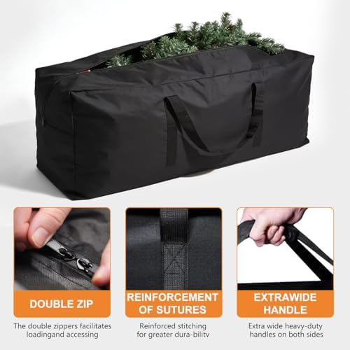 Patio Cushion Storage Bag,Outdoor Cushion Storage Bag,Waterproof storage bag with zipper and handle,Used for outdoor cushion storage and home storage. 68in L x 30in W x 20in H(2 Pack) - Image 3