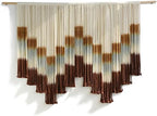 Macrame Wall Hanging Large Tie-Dye Geometric Fiber Wall Art Decor 57"W*35"L - Image 3