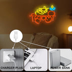 Happy Diwali Neon Sign, Festival Of Light Led Sign for Wall Decor Dimmable Indian Diwali Neon Light for Festival Wall Bedroom Door Window Party Decoration - Image 5