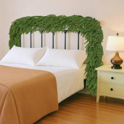 4 Pcs 9 FT Christmas Garland, Artificial Norfolk Pine Garland - Image 6