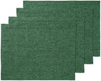 Solino Home 100% Linen Placemats Forest Green, Athena 14 x 19 in, Set of 4 by SolinoHome