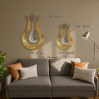 iwa concept Ayatul Kursi Tulip Metal Islamic Wall Art (XL, Silver on Gold) - Image 4