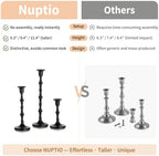 NUPTIO Halloween Candle Holder for Candlestick: Gothic Taper Candleholders - Image 3