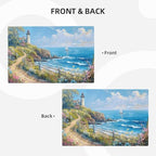 Lighthouse Placemats Set of 6 Beach Coastle Table Mats Blue Ocean Place Mats Decor Imitation Linen Heat Resistant ablecloth for Dining Decoration Kitchen Party Restaurants 12''x18'' - Image 5