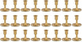 Candlestick Holders Taper Candle Holders, Romadedi Gold Candle Stick Candle Holder for Table Centerpiece, Wedding Reception, Festive Christmas Mantel Decoration or Home Decor, Set of 12 (Pack of 2) by ROMADEDI