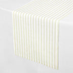 Solino Home 100% Pure Linen Table Runner, 14 x 156 in, Sage, Amalfi Stripe - Image 2