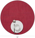 Chilewich Mini Basketweave Placemats, Round Woven Placemats Set of 4 - Image 2