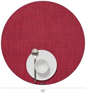Chilewich Mini Basketweave Placemats, Round Woven Placemats Set of 4 - Image 2