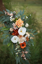 Artificial Wedding Arch Flowers Kit(Pack of 2) for Wedding Arch, Bridal Shower, Ceremony and Reception Backdrop Decoration (Caramel & White) - Image 4