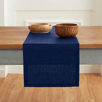 Solino Home 100% Pure Linen Table Runner Royal Blue, Athena 14 x 132 in - Image 2