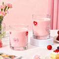 Skylety 2 Pcs Heart Icons Juice Glasses Love Drinking Cups 13.5 oz Old Fashioned Whiskey Cocktail Coffee Mugs for Mother's Day Party Gift Decor by Skylety
