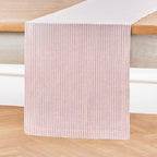Solino Home 100% Linen Table Runner, 14 x 90 in, Peach and White Striped - Image 3