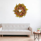 Olive Wreath for Front Door 22 inch, Greenery All Season Wreath with Olive Leaf Fruit, Home Decoration for Outdoor Living Room Indoor Wall and Outside - Image 6