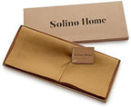Solino Home 100% Pure Linen Table Runner Caramel Long, Fete 14 x 108 in - Image 5