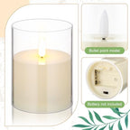 Yunlly 32 Pcs Rose Candle Rings with Candles Sets, White - Image 4