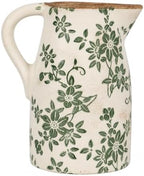 Tuscan Ceramic Vase for Home Decor,Green and Beige Pitcher Vases for Flower by Unknown