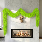 9Ft Christmas Cedar Garland, Lime Green Real Touch Christmas Decorations by NTNIETING