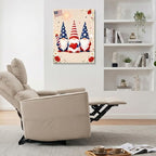 July 4th Patriotic Canvas Wall Art 4th of July USA Decorations Vintage American Flag Stars Stripes Poppy Picture Wall Decor Independence Day Home Decor 20x24in - Image 3