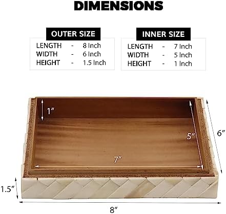 Handicrafts Home Decorative Box 8x6 – Photo Storage Box, Jewelry Organizer, Modern Decorative Storage Box with Lid, Bohemian Table Décor, Vintage Keepsake Box for Shelf or Coffee Table Décor - Image 2